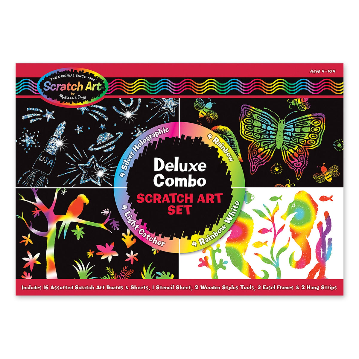 Educational Deluxe Combo Scratch Art Set
