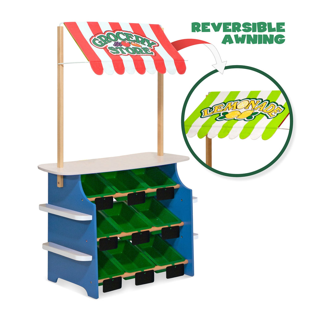 Educational Wooden Grocery Store Lemonade Stand