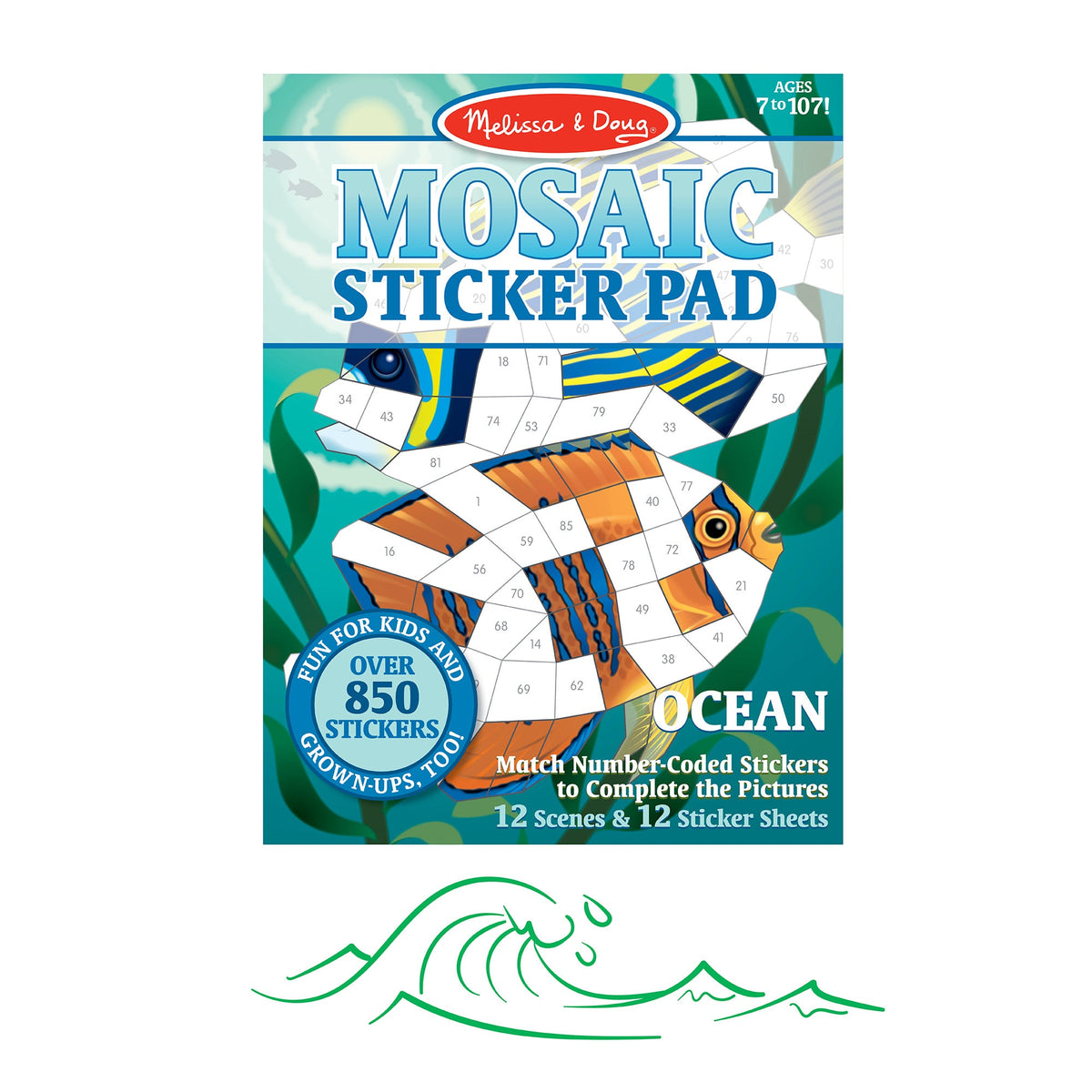 Educational Mosaic Sticker Pad - Ocean