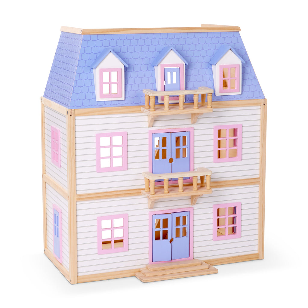 Educational Wooden Multi-Level Dollhouse