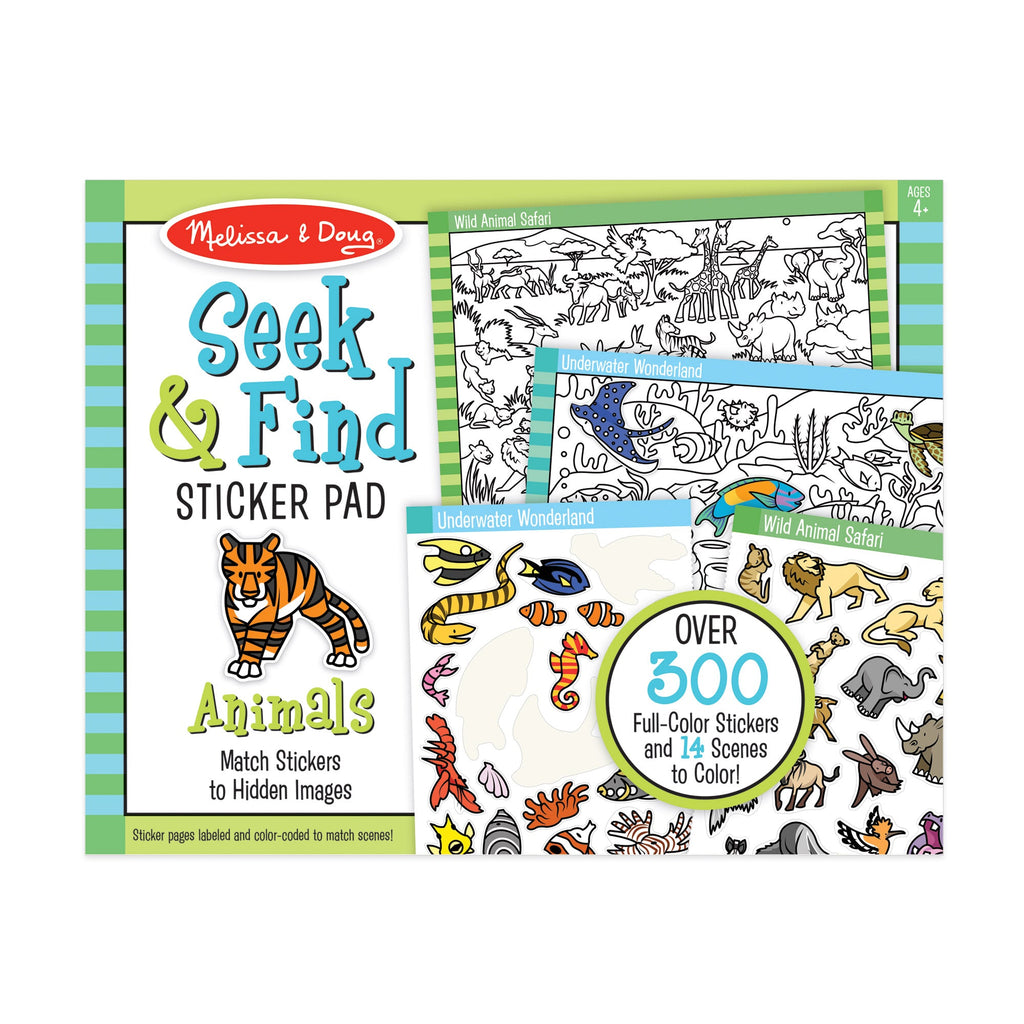 Educational Seek & Find Sticker Pad Animals