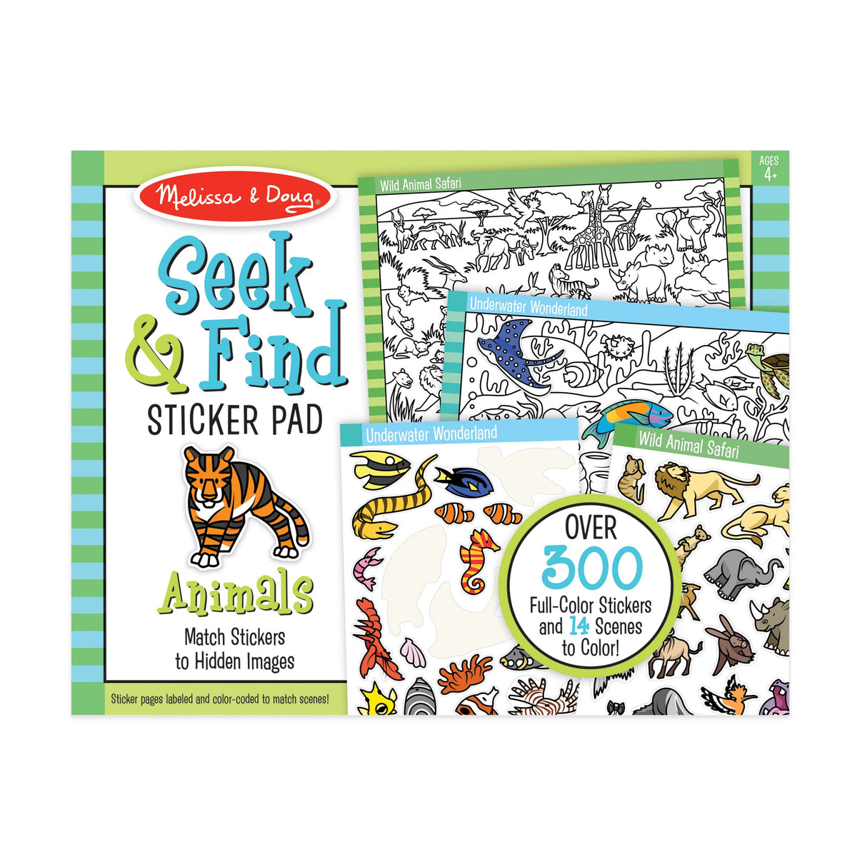 Educational Seek & Find Sticker Pad Animals