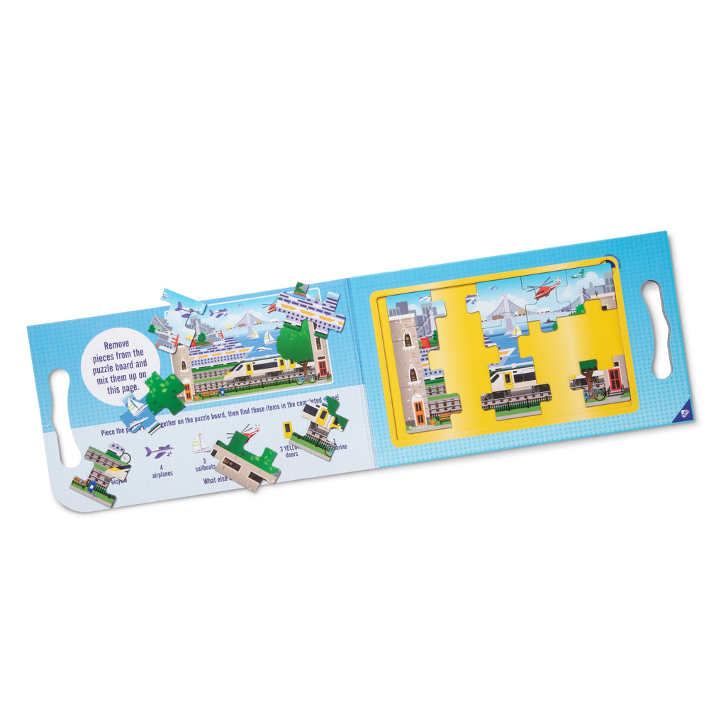 Educational Take-Along Magnetic Jigsaw Puzzles Vehicles