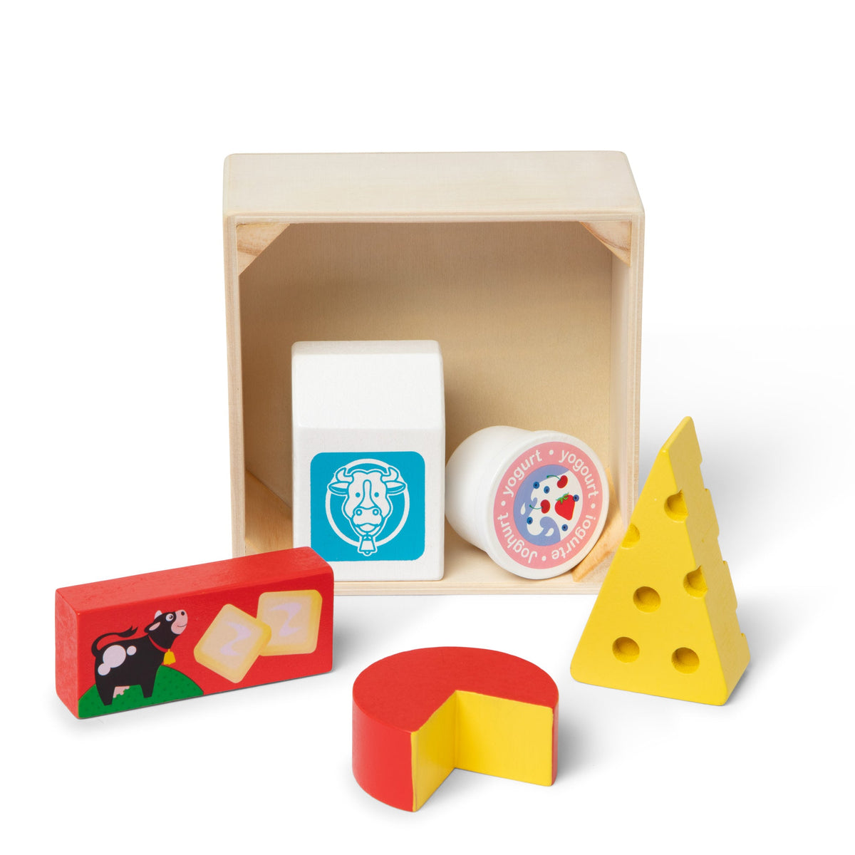 Educational Wooden Food Groups Play Set Dairy