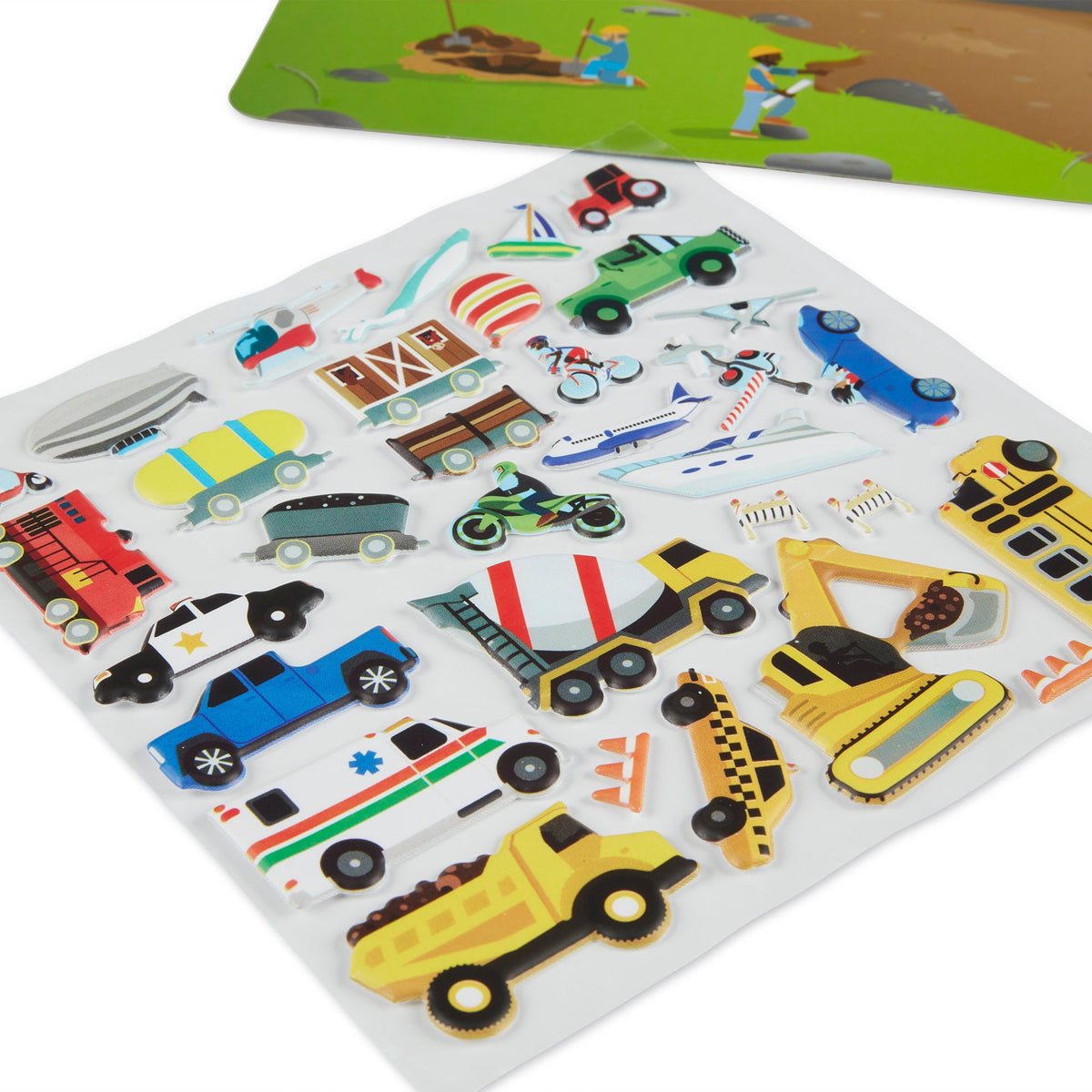 Educational Puffy Sticker Play Set - Vehicles
