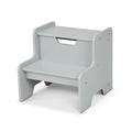 Educational Wooden Step Stool Gray