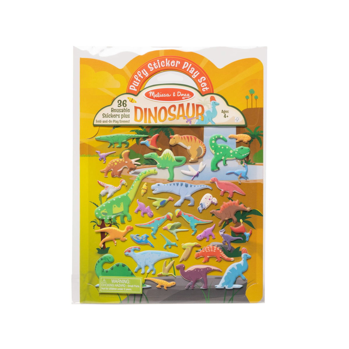 Educational Puffy Sticker Play Set - Dinosaur