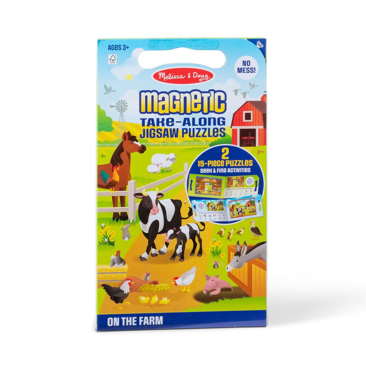 Educational Take-Along Magnetic Jigsaw Puzzles On the Farm