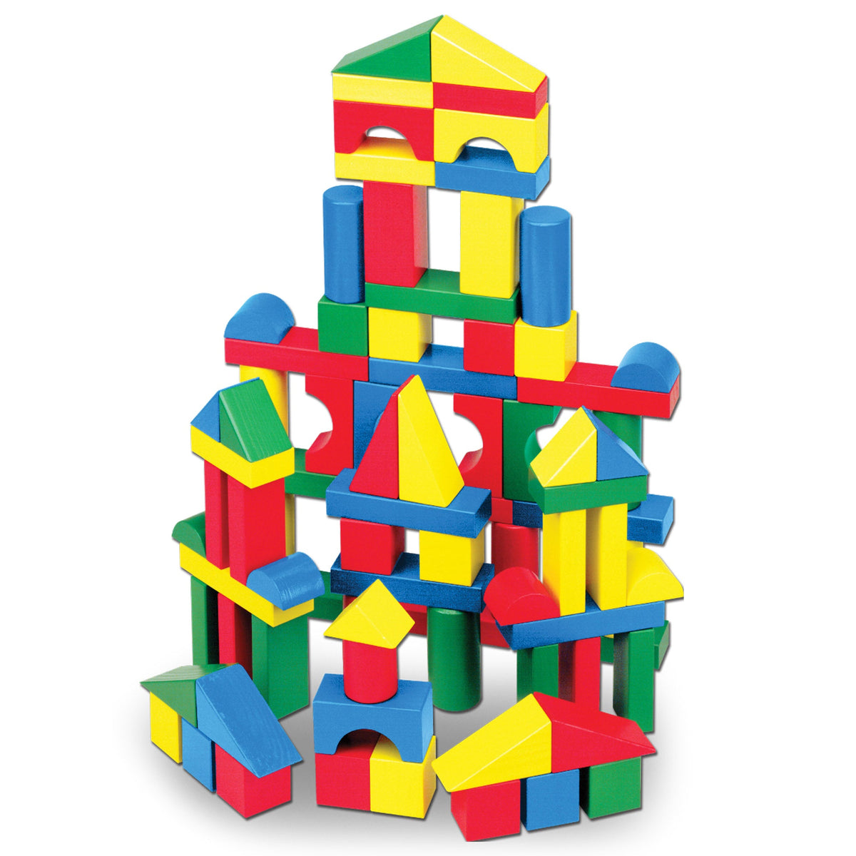 Educational 100-Piece Wood Blocks Set