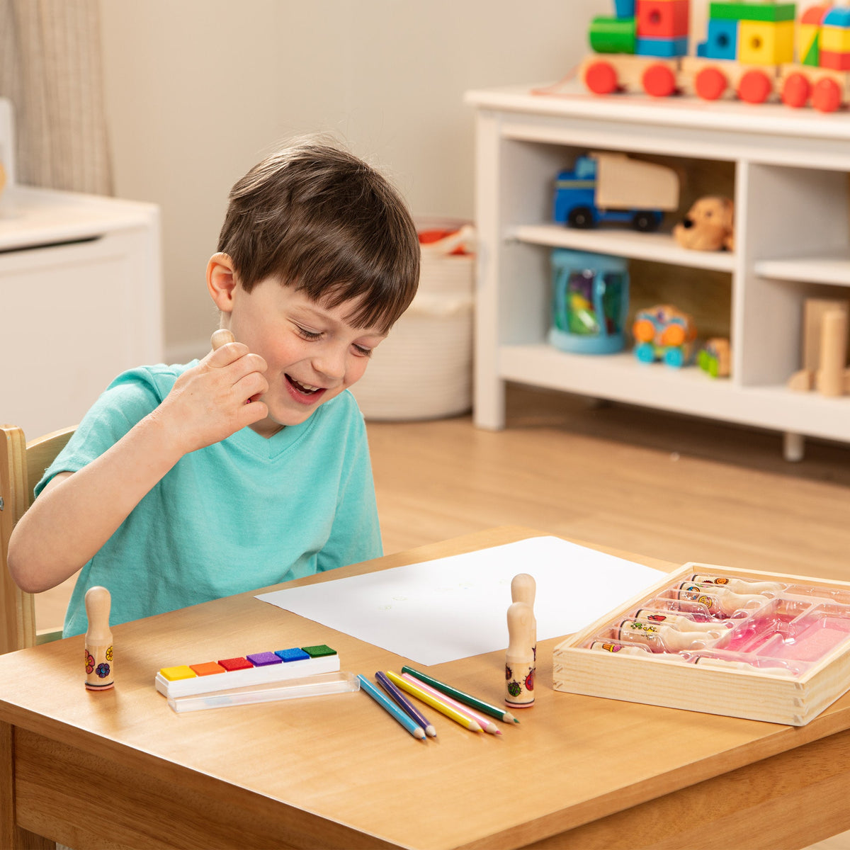 Educational Deluxe Happy Handle Stamp Set