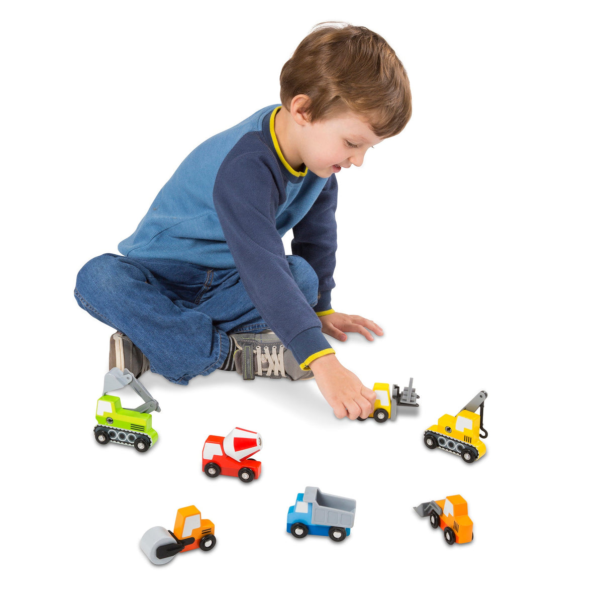 Educational Wooden Construction Site Vehicles