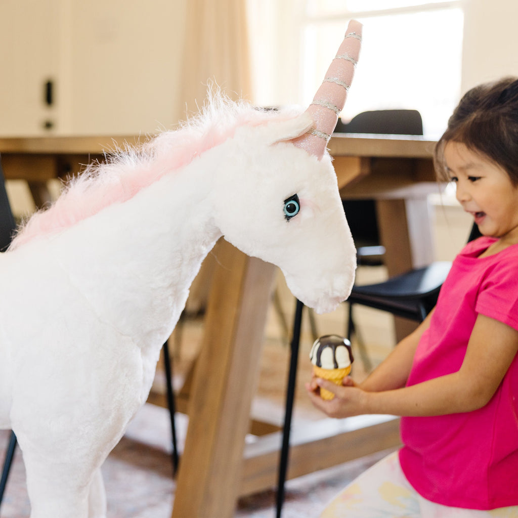 Educational Unicorn Lifelike Plush Stuffed Animal