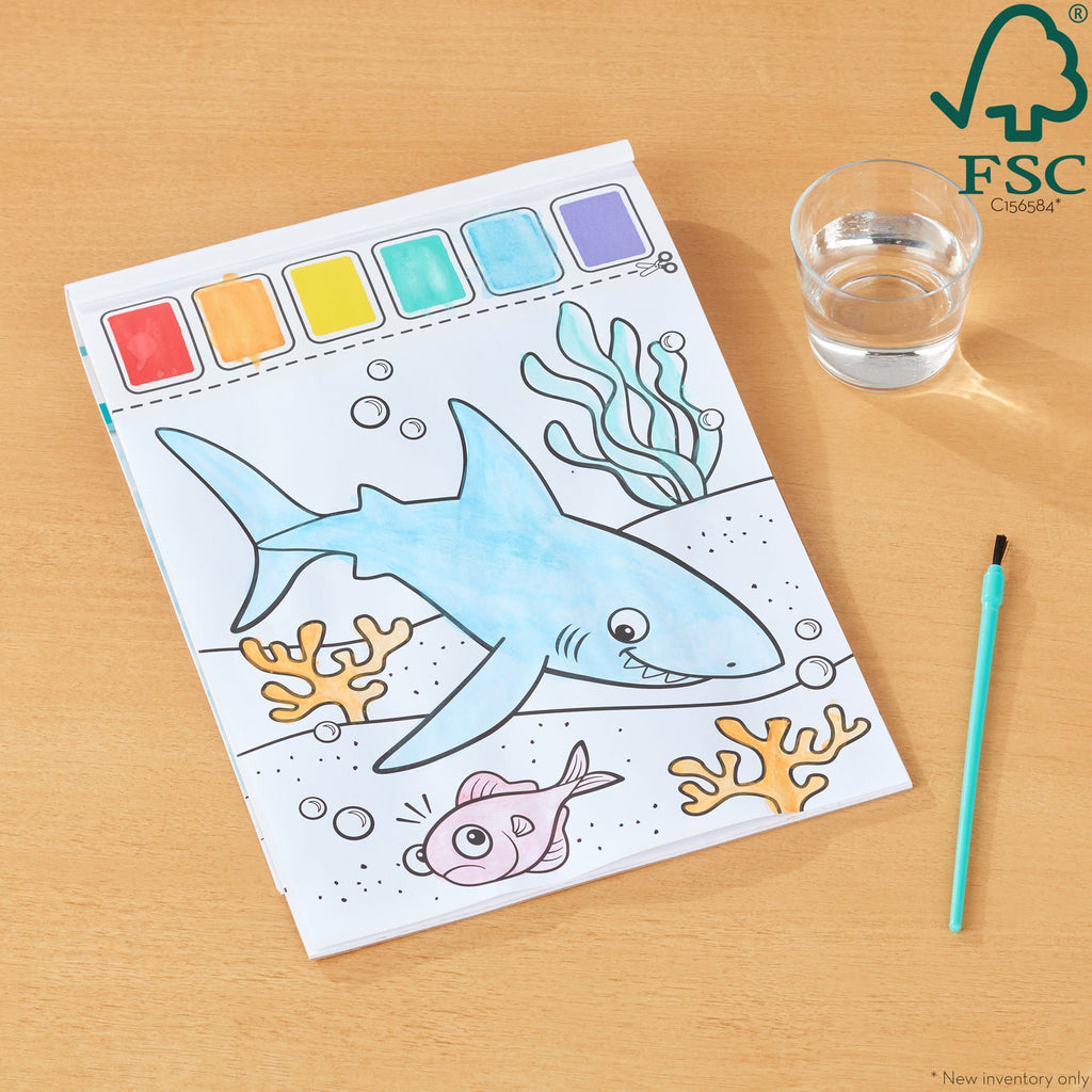 Educational Paint With Water Activity Book - Ocean