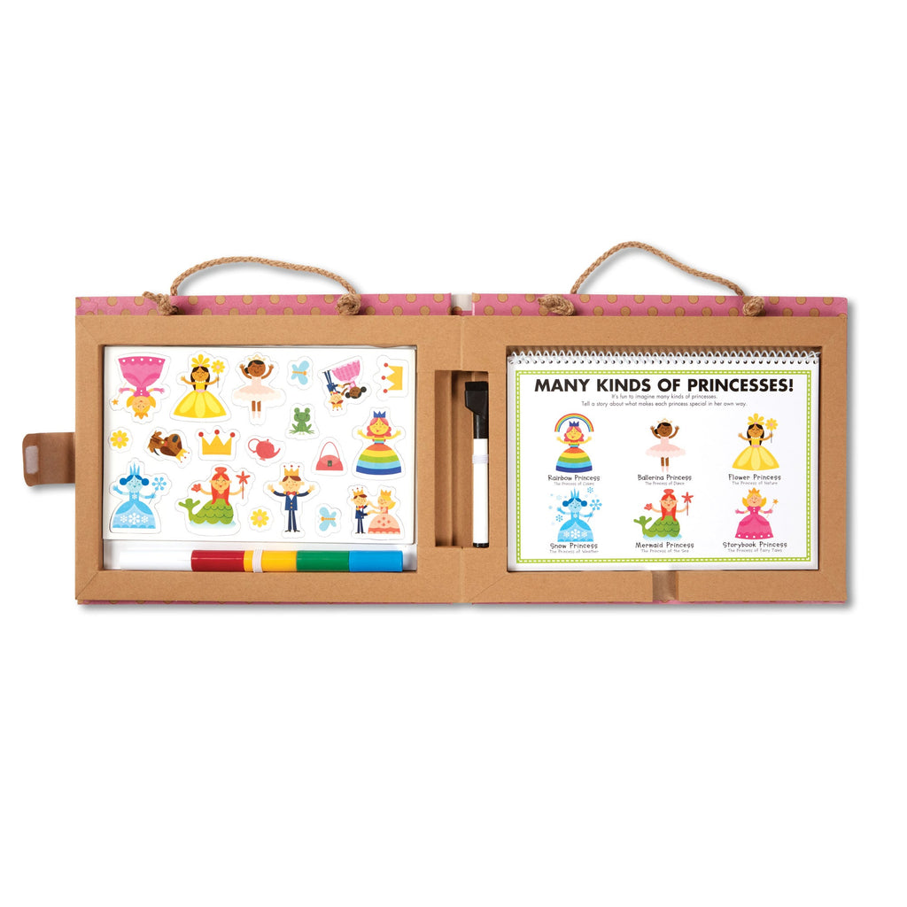 Educational Natural Play Play Draw Create Reusable Drawing & Magnet Kit Princesses