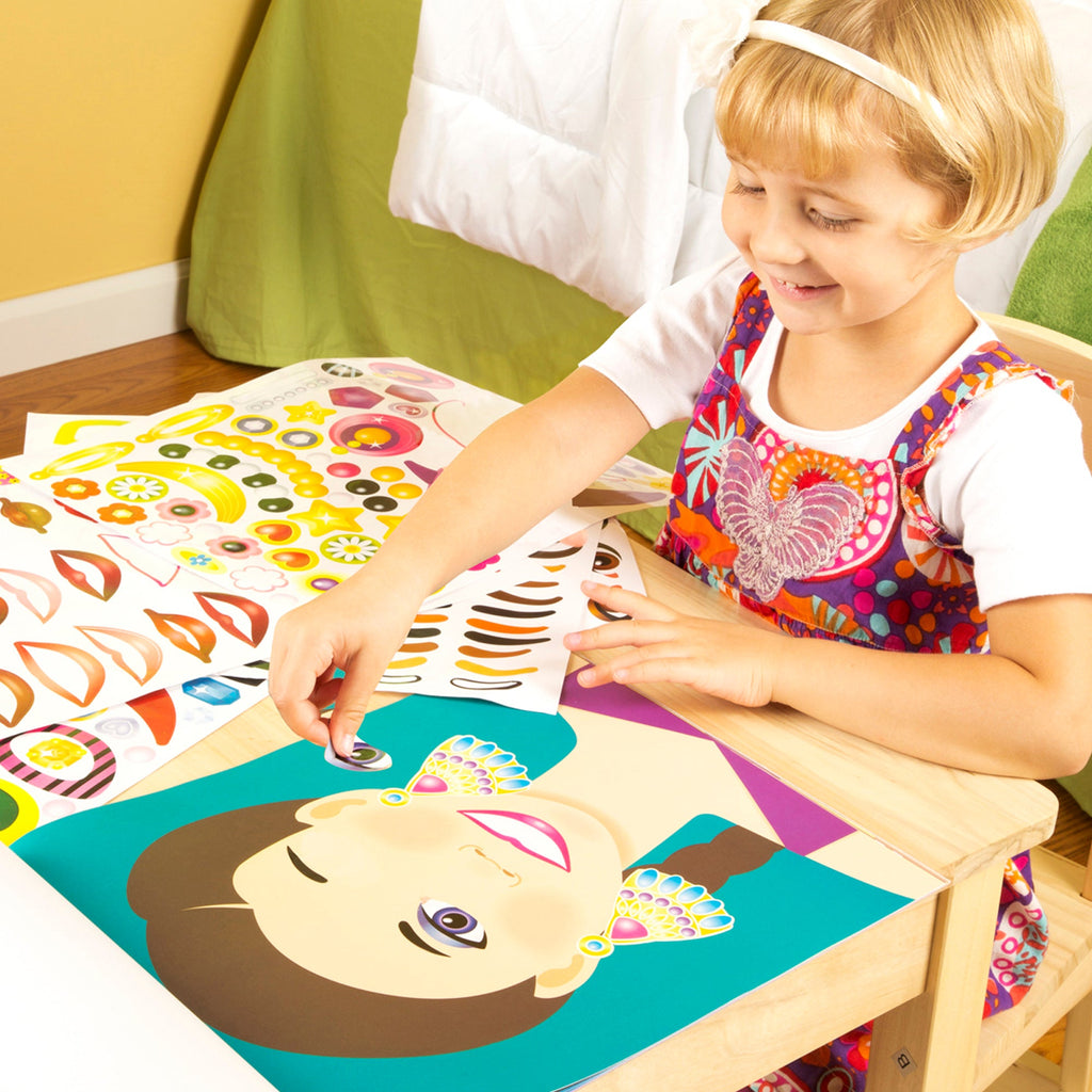 Educational Make-a-Face Sticker Pad - Fashion Faces