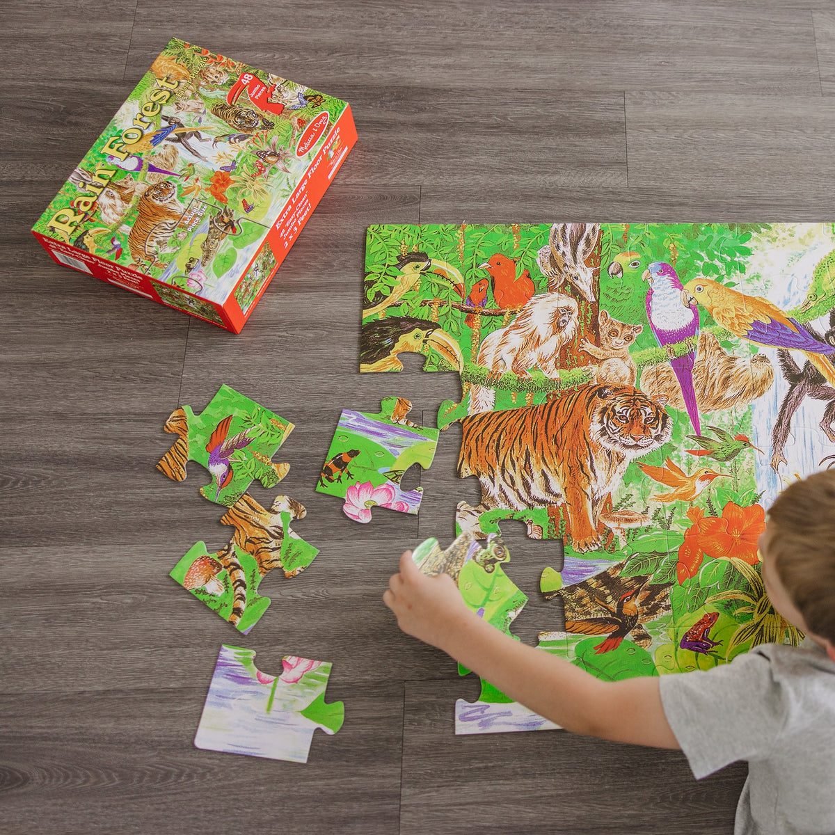 Educational Rainforest Floor Puzzle - 48 Pieces