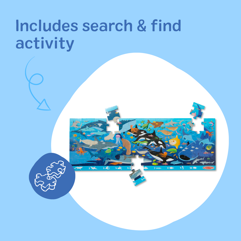 Educational Search & Find Beneath the Waves Floor Puzzle - 48 Pieces