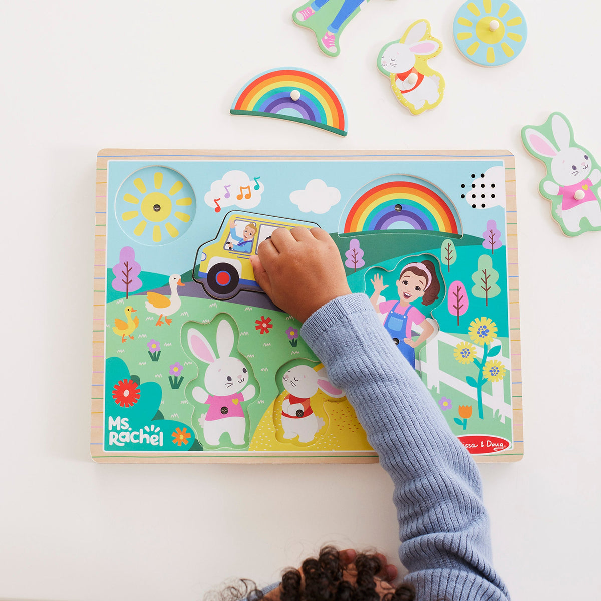Educational Ms. Rachel Wooden Song Puzzle 6 Pieces