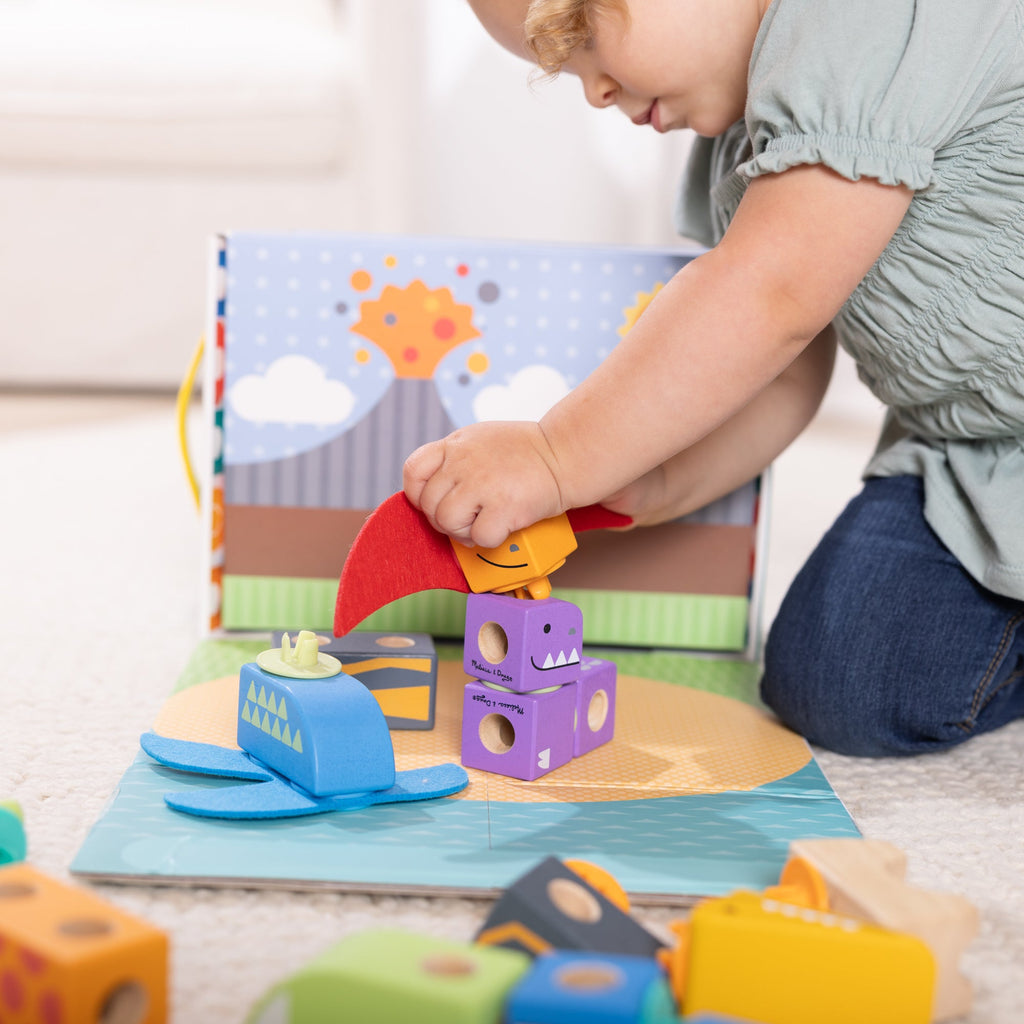 Educational Blockables Dinosaur Play Set