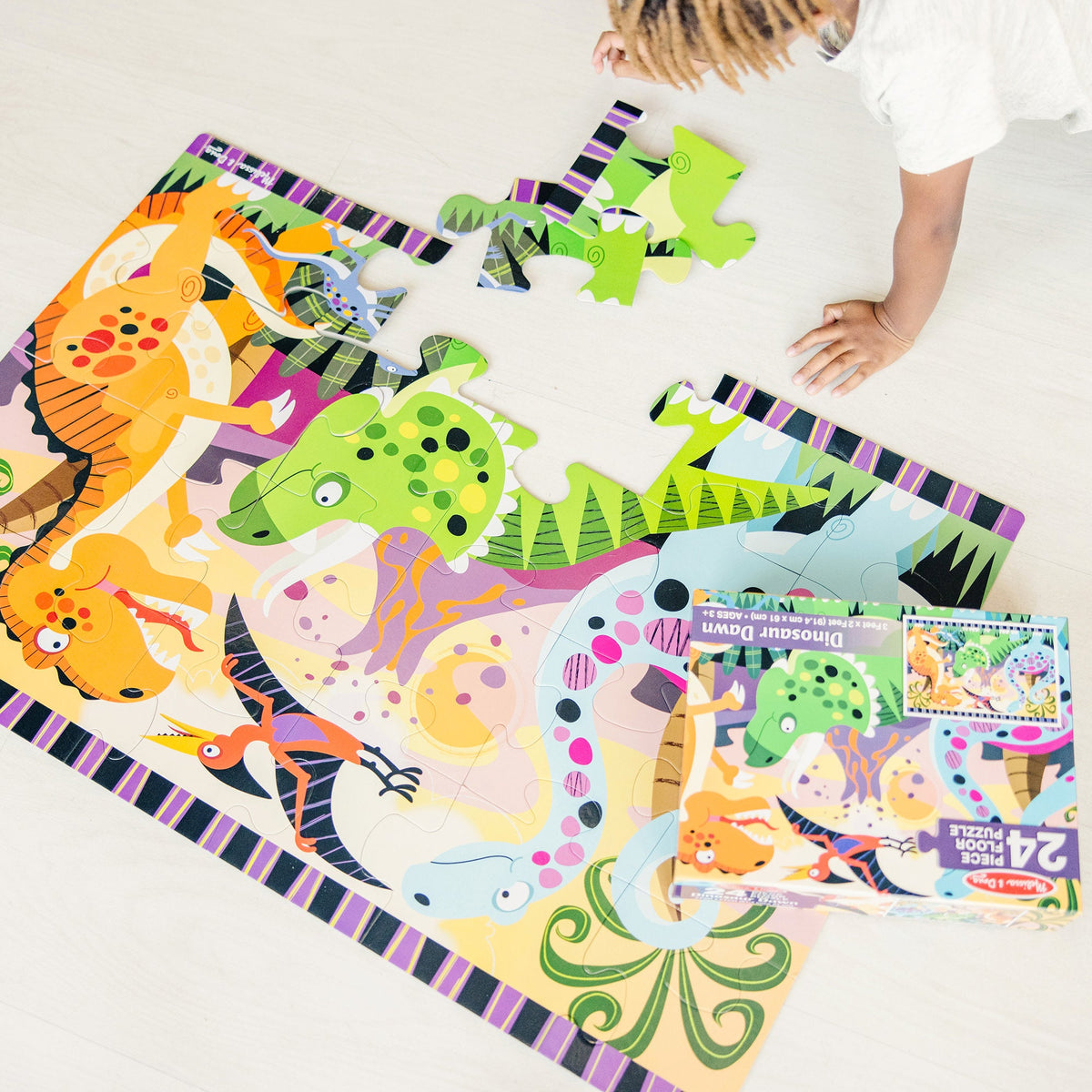 Educational Dinosaur Dawn Floor Puzzle - 24 Pieces