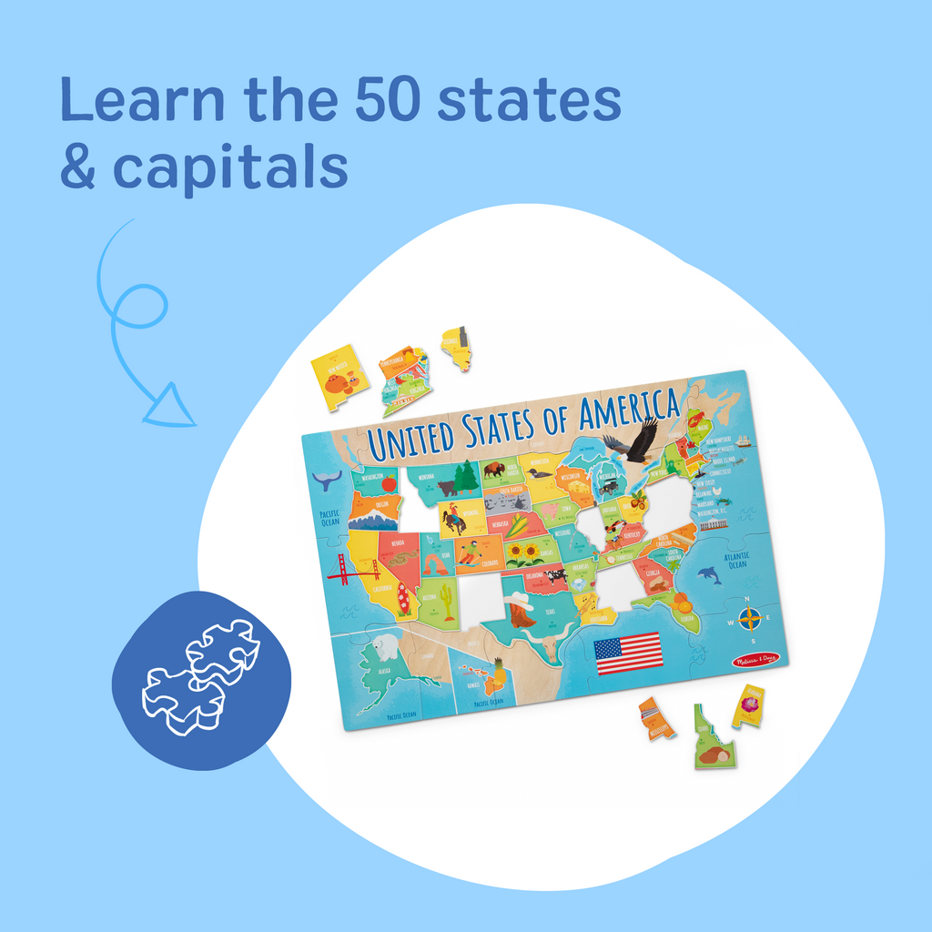 Educational Map Floor Puzzle - 51 Pieces