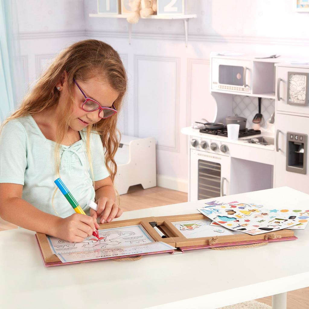 Educational Natural Play Play Draw Create Reusable Drawing & Magnet Kit Princesses