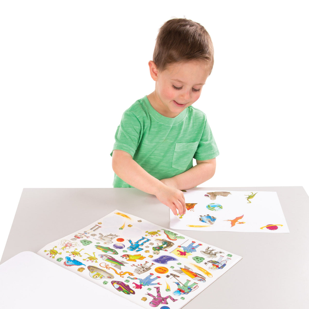 Educational Sticker Collection - Dinosaurs Vehicles Space and More
