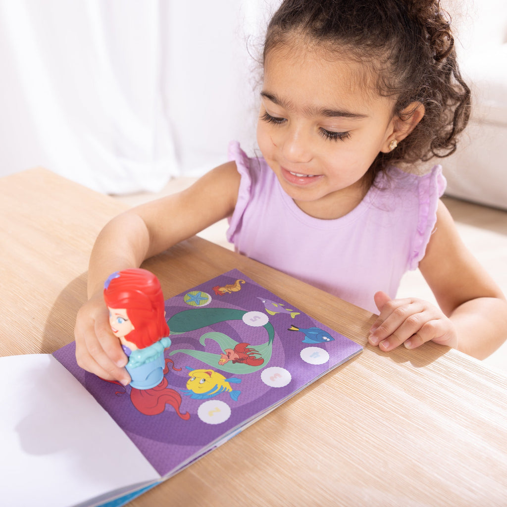 Educational Sticker WOW Disney Ariel Bundle Activity Pad & Sticker Stamper Mini Activity Pad and 200 Refill Stickers