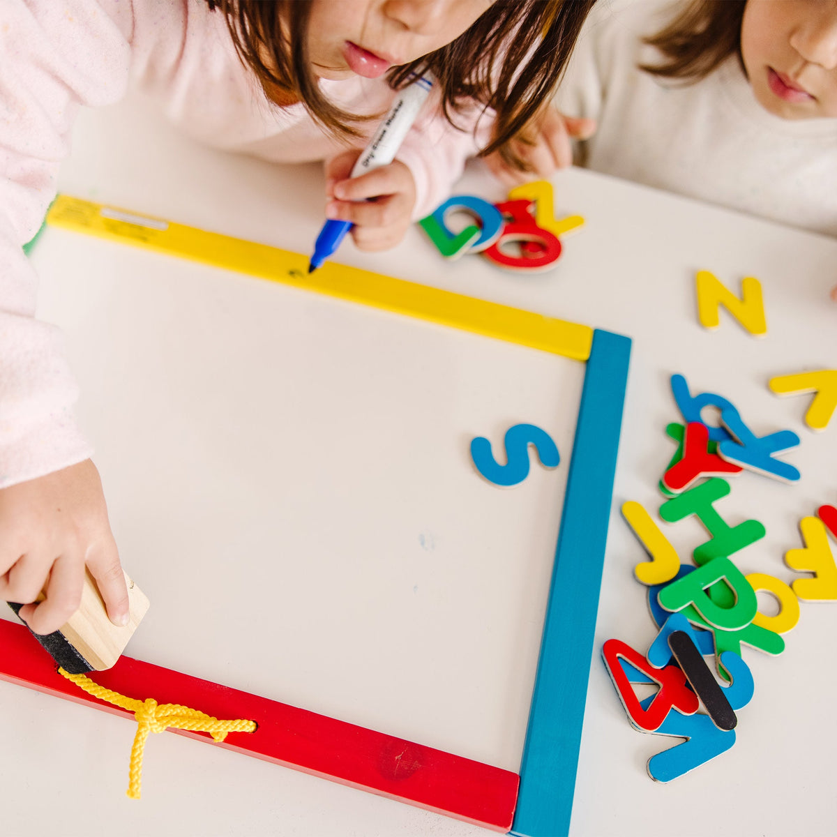 Educational Magnetic Chalkboard & Dry-Erase Board Uppercase