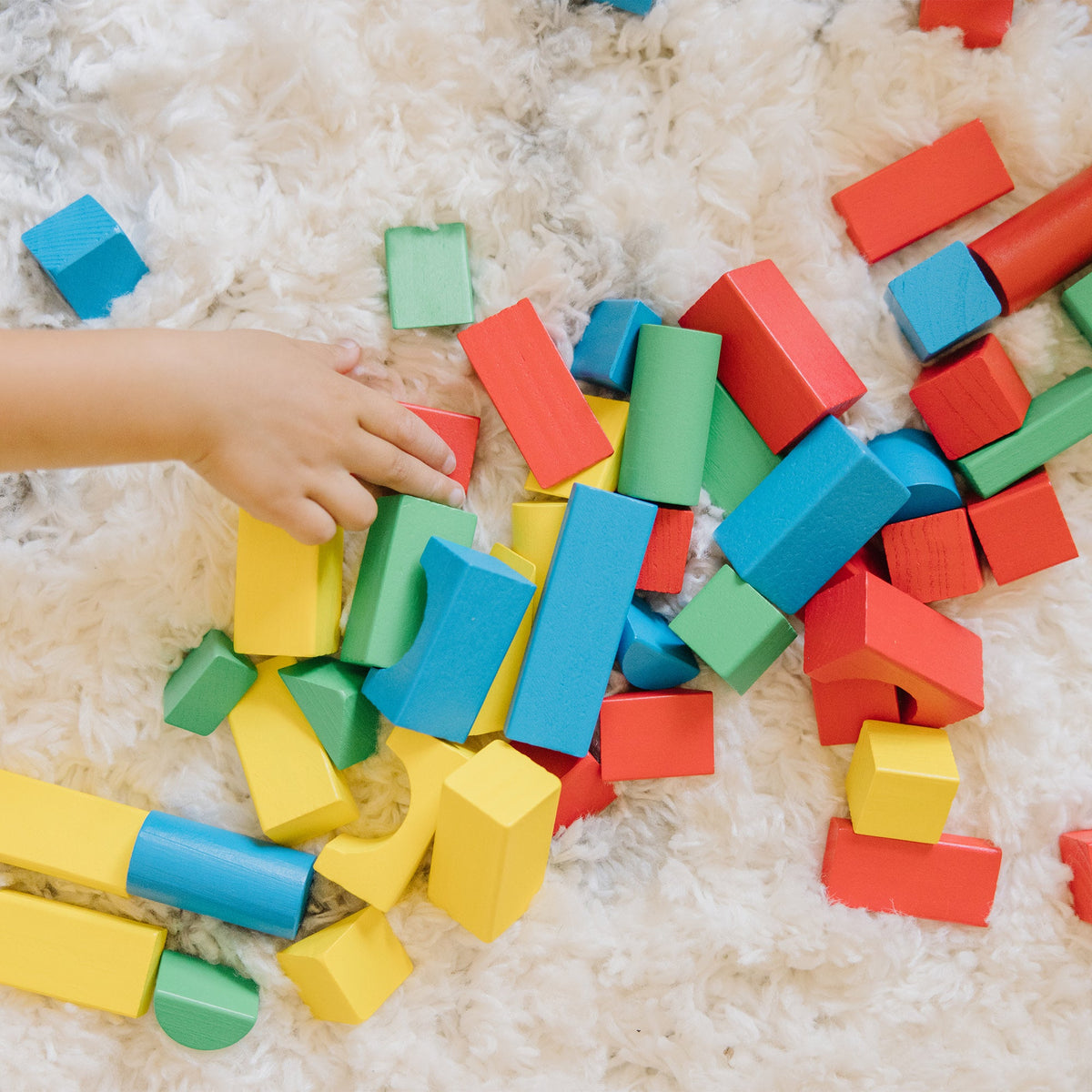 Educational 100-Piece Wood Blocks Set