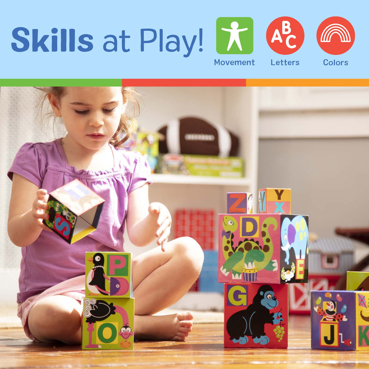 Educational Alphabet Nesting and Stacking Blocks
