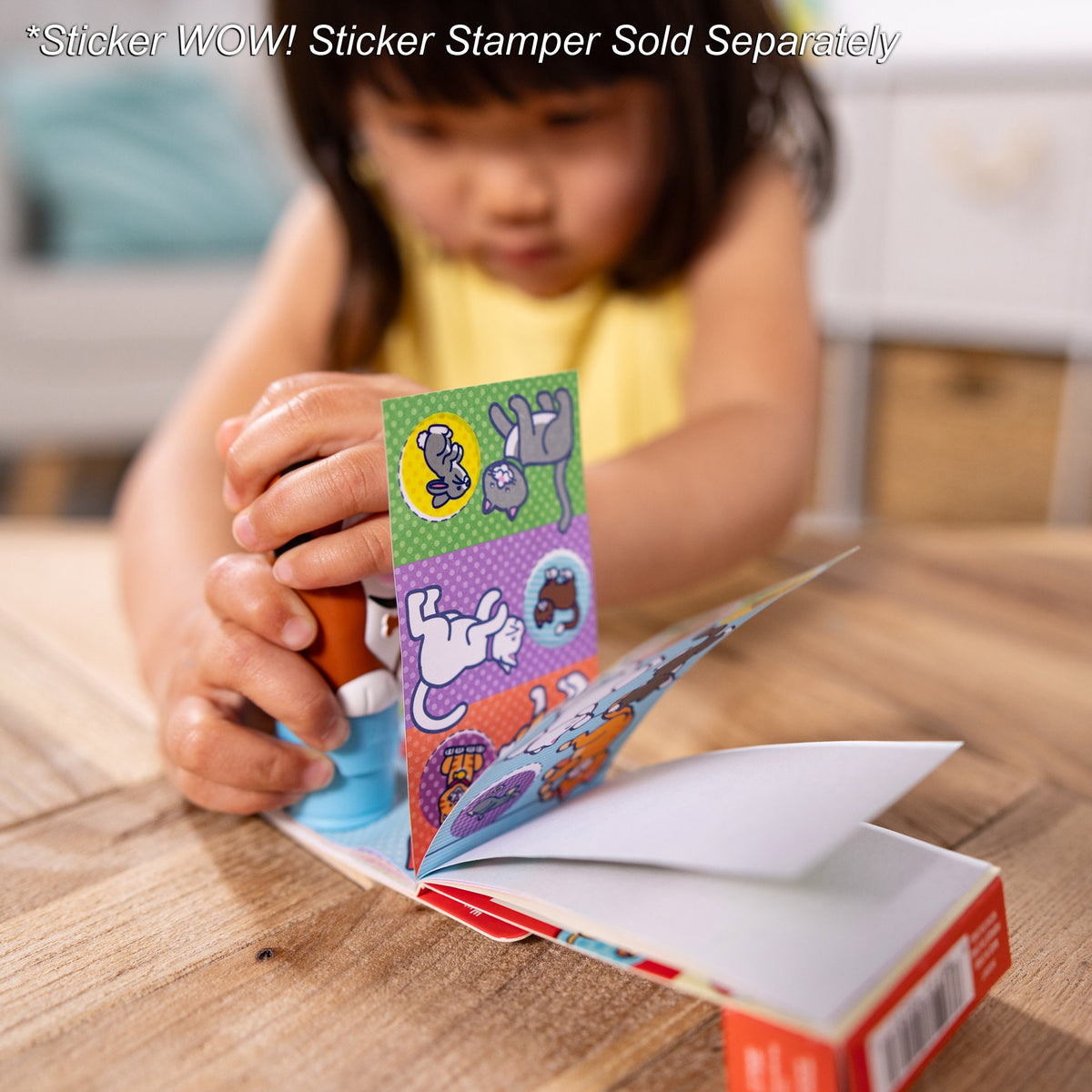 Educational Sticker WOW Mini Activity Pad & Refill Stickers - Pets 200 Stickers Stamper Not Included