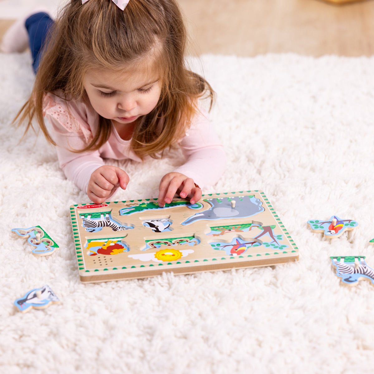 Educational Zoo Animals Sound Puzzle - 8 Pieces