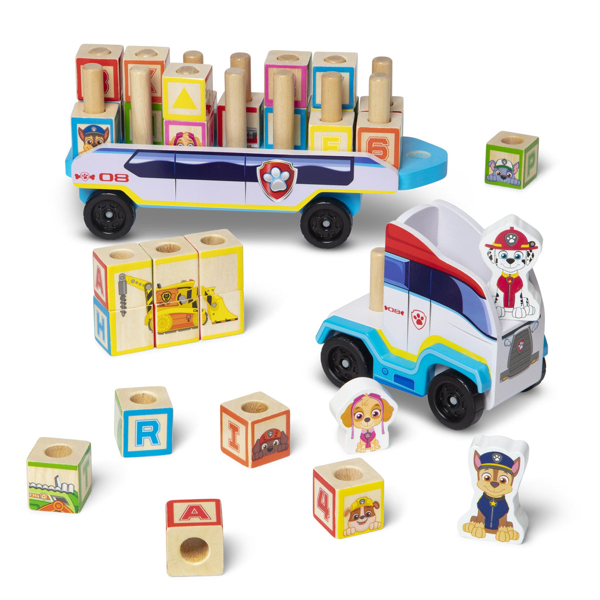 Educational PAW Patrol Wooden ABC Block Truck