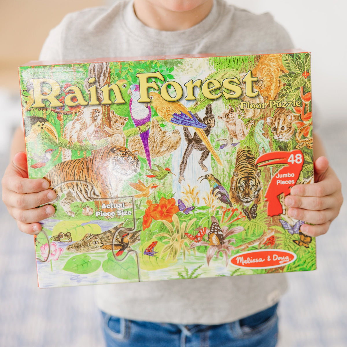 Educational Rainforest Floor Puzzle - 48 Pieces
