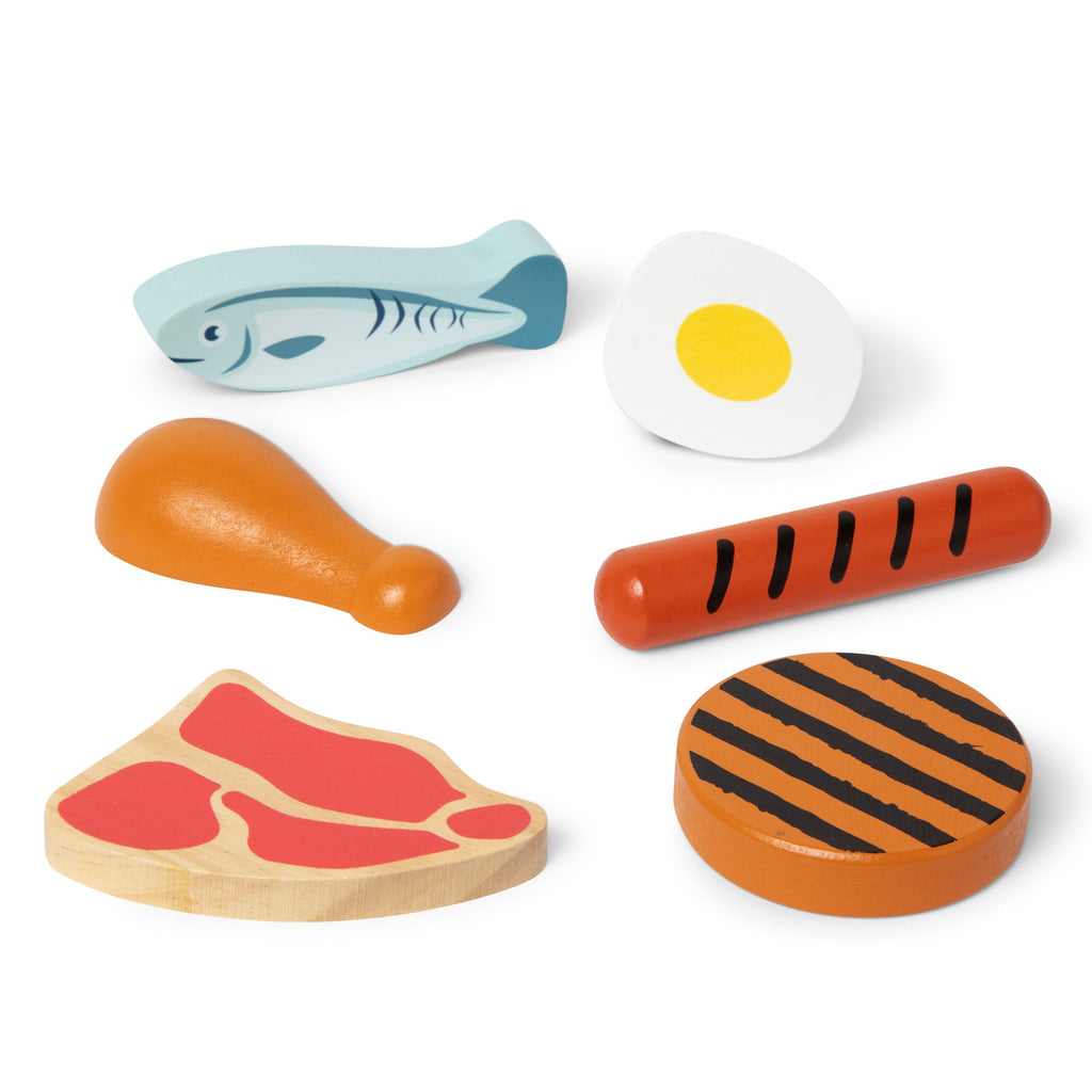 Educational Wooden Food Groups Play Set Protein