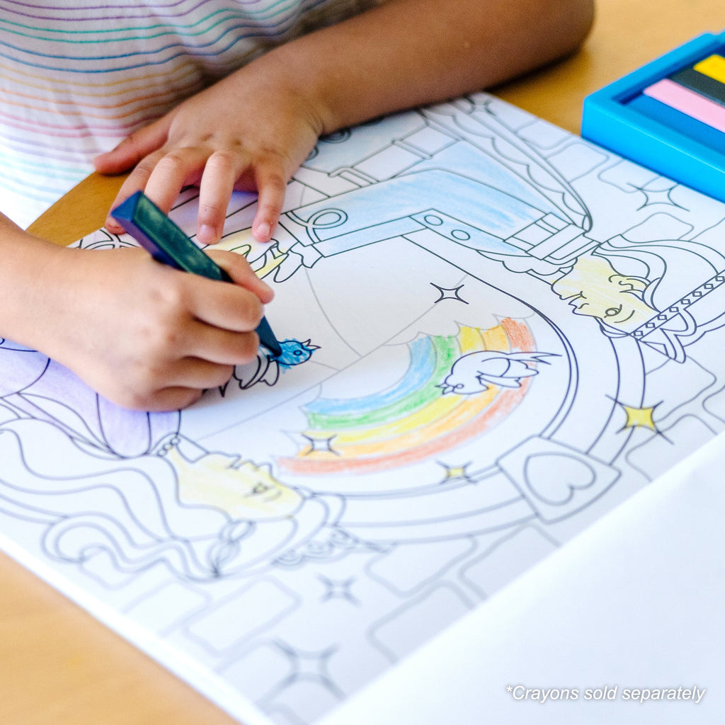 Educational Jumbo Coloring Pad - Princess & Fairy