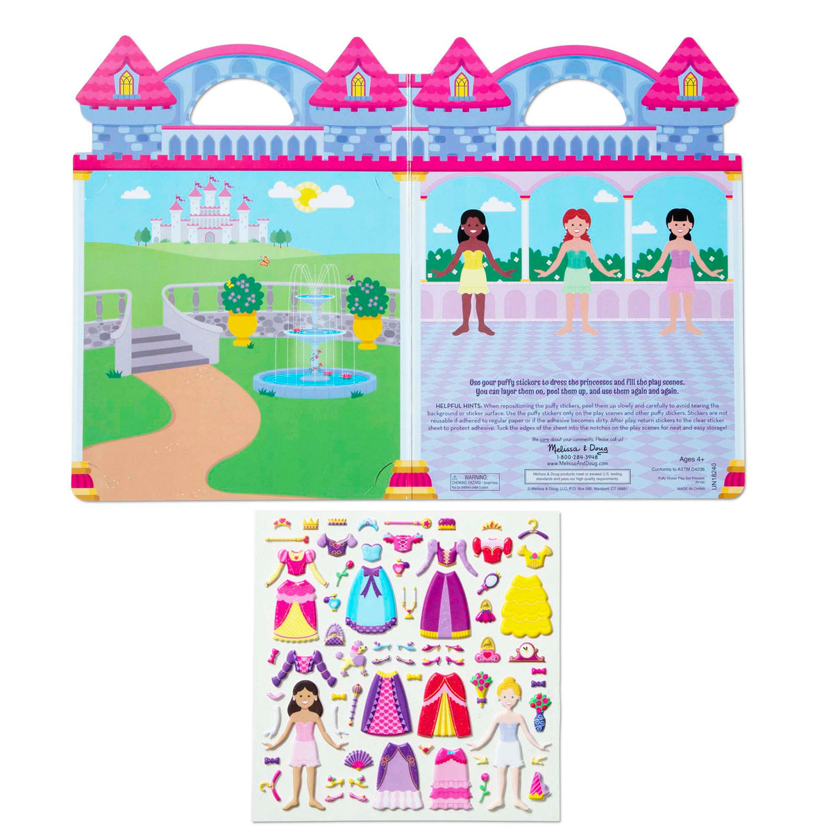 Educational Puffy Sticker Play Set - Princess