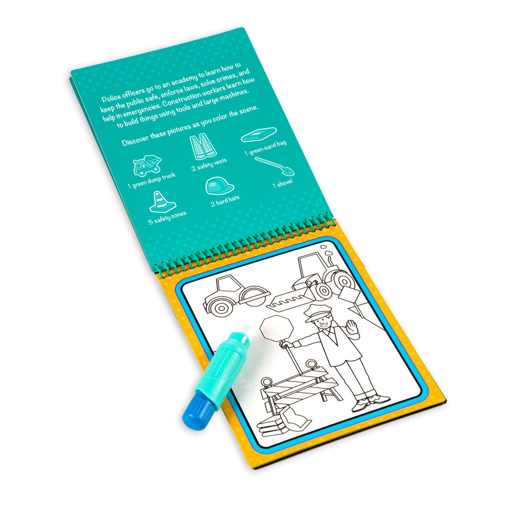 Educational Water Wow Occupations - Water Reveal Pad On the Go Travel Activity