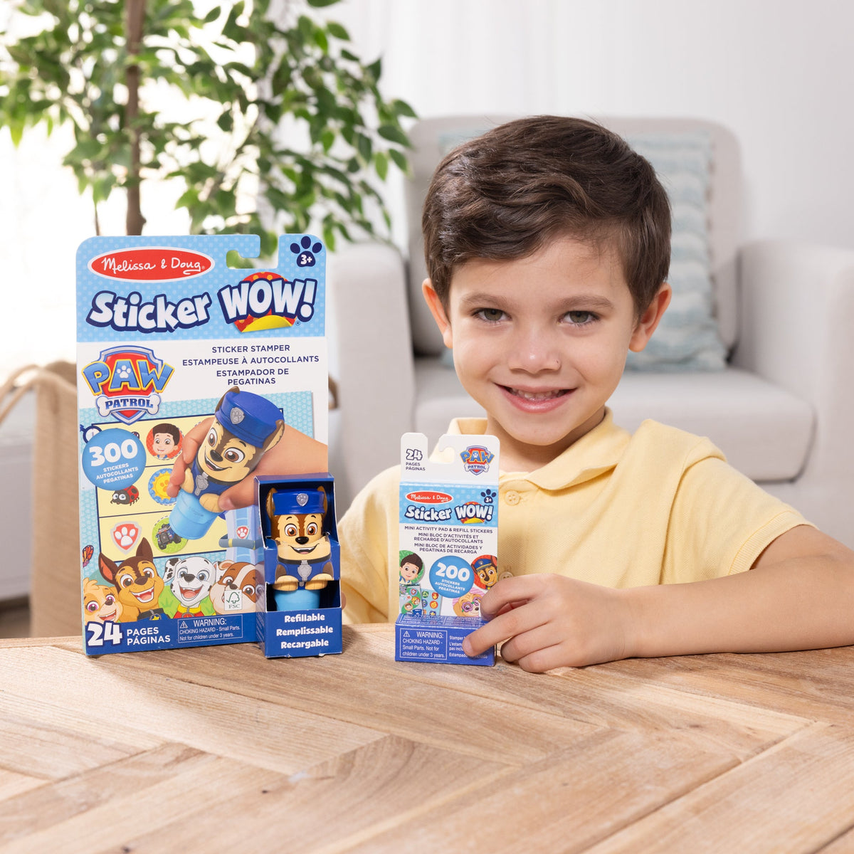 Educational Sticker WOW PAW Patrol Chase Bundle Activity Pad & Sticker Stamper Mini Activity Pad and 200 Refill Stickers
