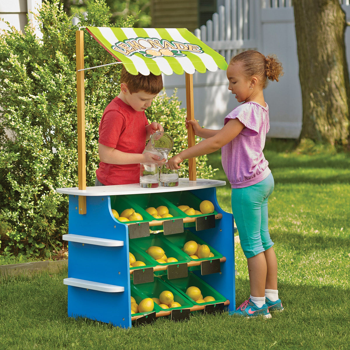 Educational Wooden Grocery Store Lemonade Stand
