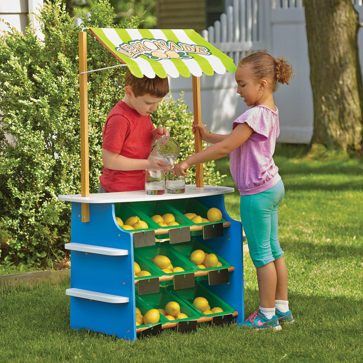 Educational Wooden Grocery Store Lemonade Stand