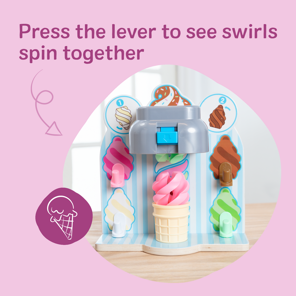 Educational Swirl and Serve Ice Cream Play Set