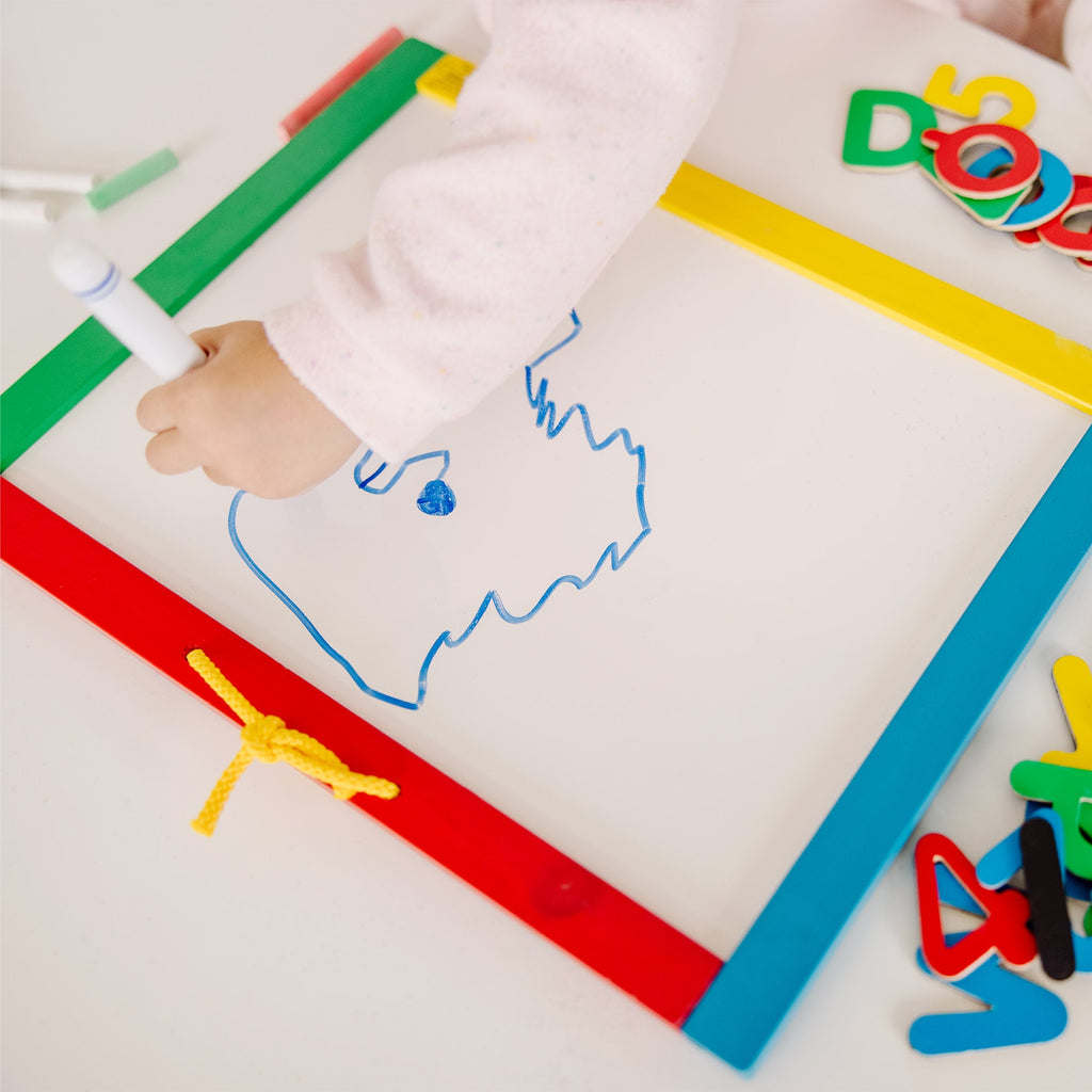 Educational Magnetic Chalkboard & Dry-Erase Board Uppercase