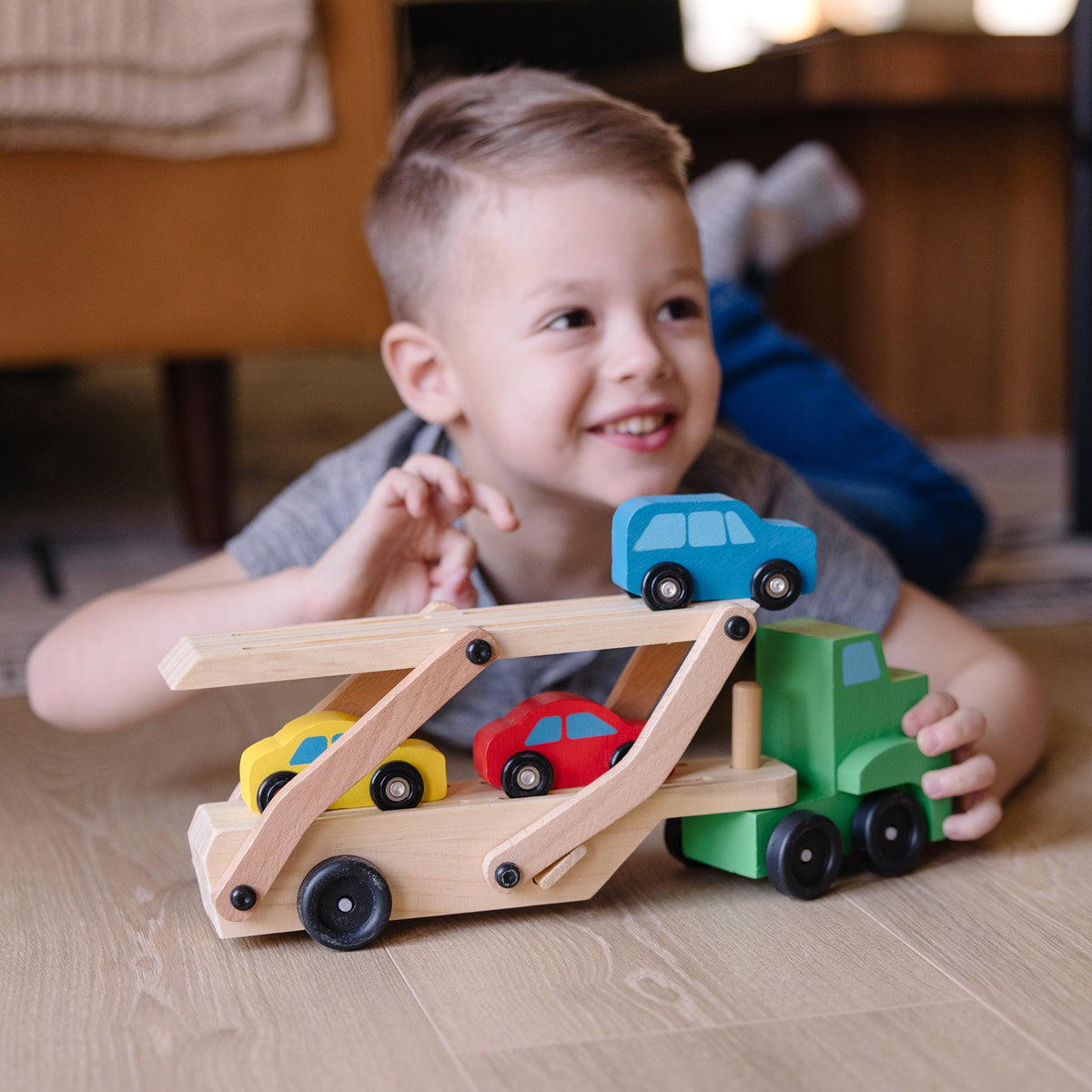 Educational Wooden Car Carrier