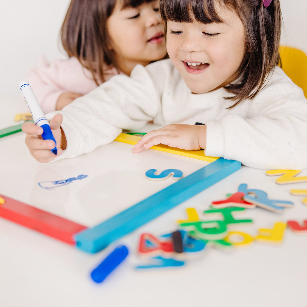 Educational Magnetic Chalkboard & Dry-Erase Board Uppercase