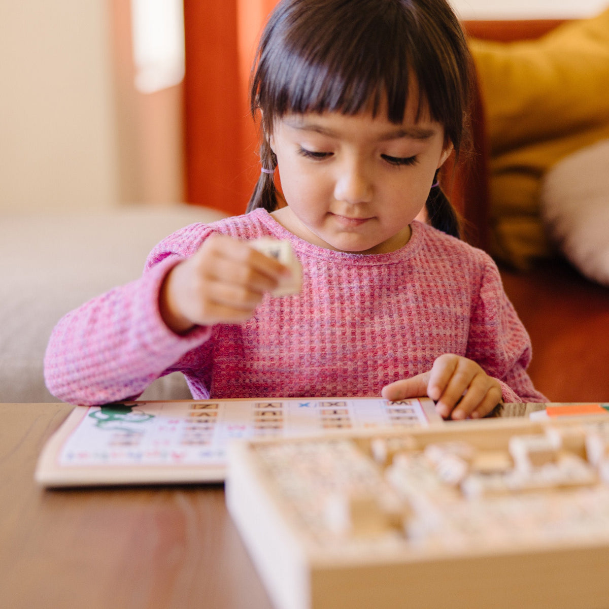 Educational Deluxe Wooden Stamp Set - ABCs 123s