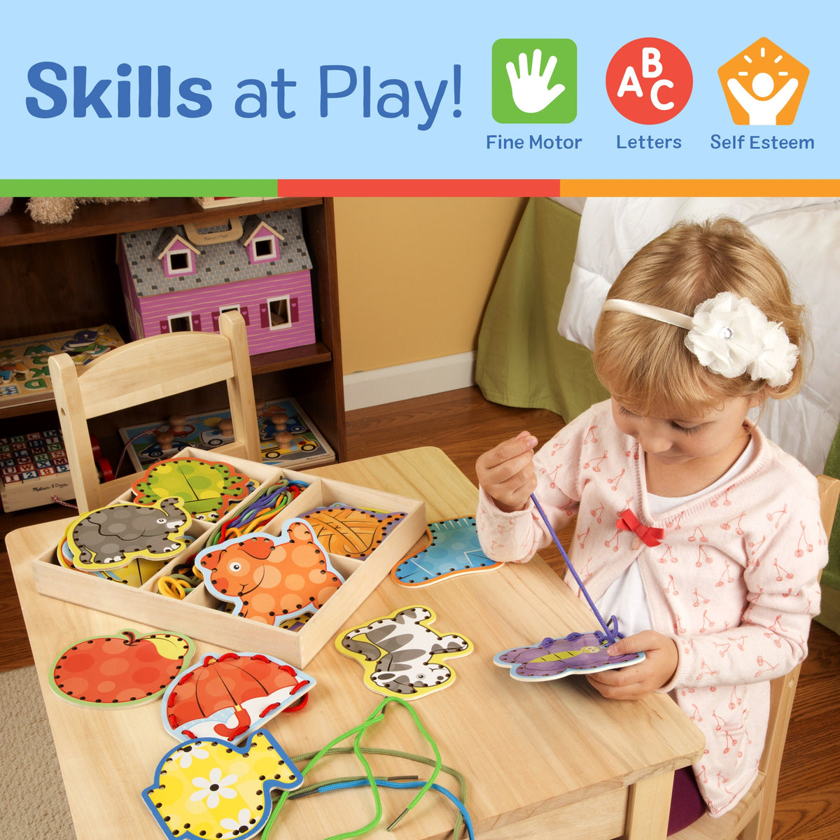 Educational Alphabet Lacing Cards