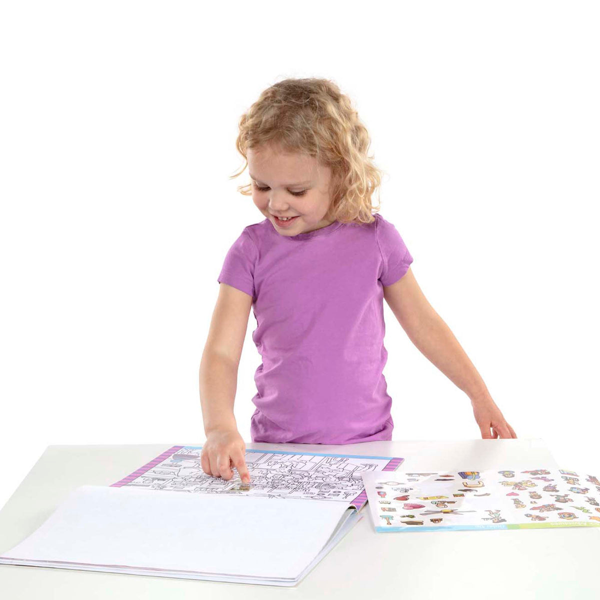 Educational Seek & Find Sticker Pad Around Town