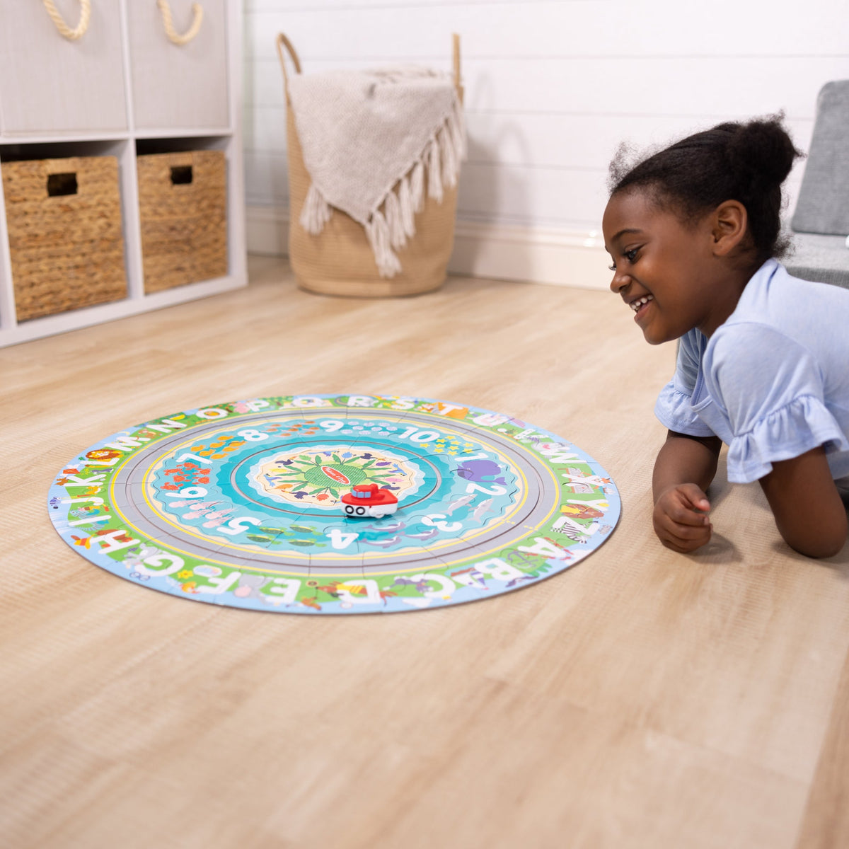 Educational Round the Shore Tracks Floor Puzzle 48 Pieces